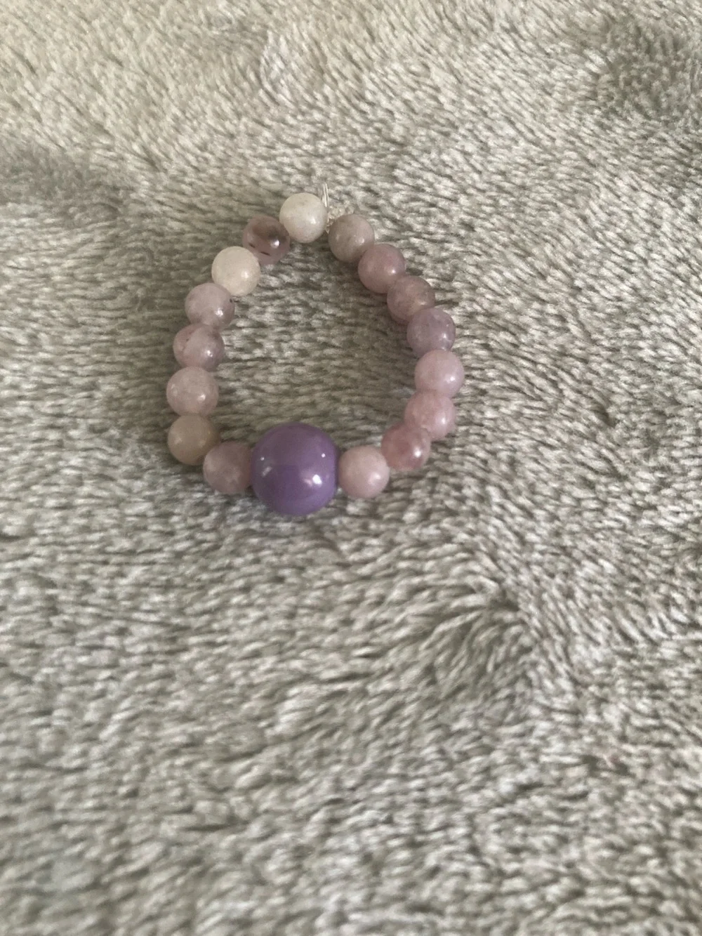 Purple beaded ring